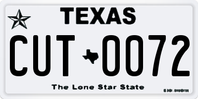 TX license plate CUT0072