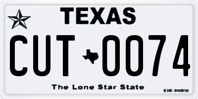 TX license plate CUT0074