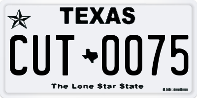 TX license plate CUT0075
