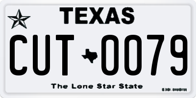 TX license plate CUT0079