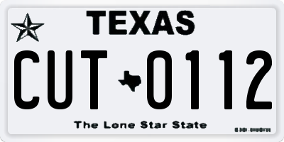 TX license plate CUT0112