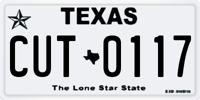 TX license plate CUT0117