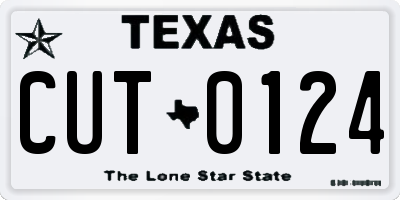 TX license plate CUT0124