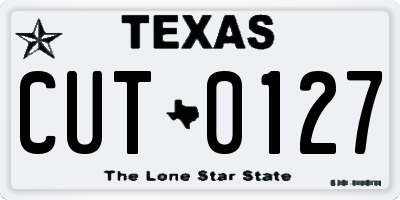 TX license plate CUT0127