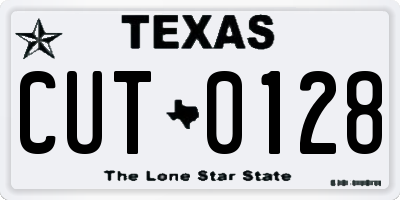 TX license plate CUT0128