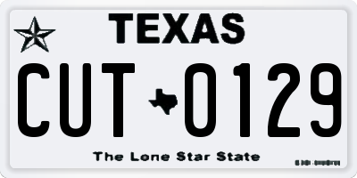 TX license plate CUT0129