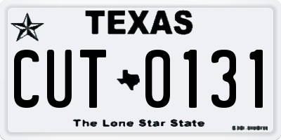 TX license plate CUT0131