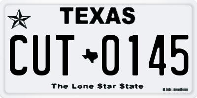 TX license plate CUT0145