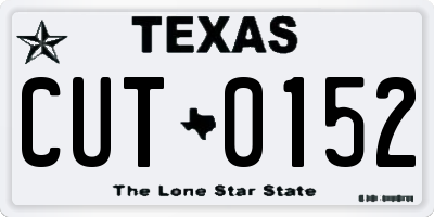 TX license plate CUT0152