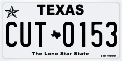 TX license plate CUT0153