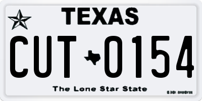 TX license plate CUT0154