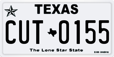 TX license plate CUT0155