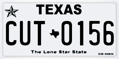 TX license plate CUT0156