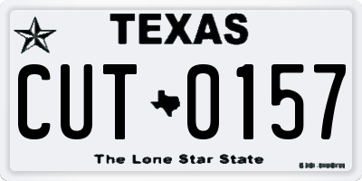 TX license plate CUT0157