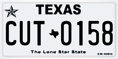 TX license plate CUT0158