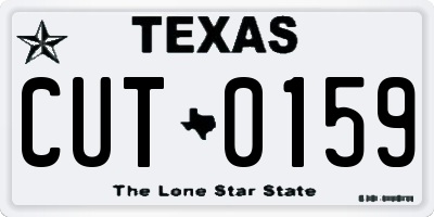 TX license plate CUT0159
