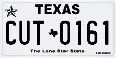 TX license plate CUT0161