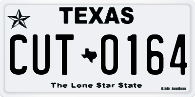 TX license plate CUT0164