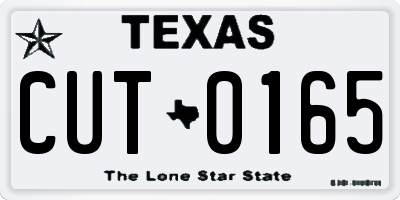 TX license plate CUT0165