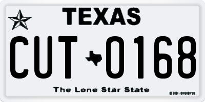 TX license plate CUT0168