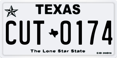 TX license plate CUT0174