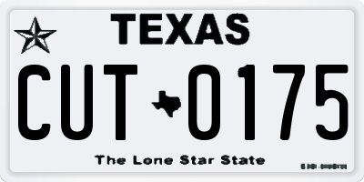 TX license plate CUT0175