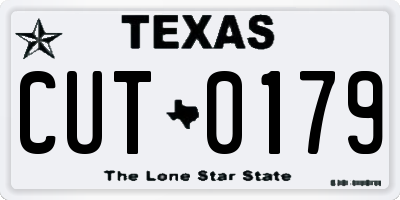 TX license plate CUT0179