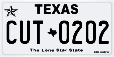 TX license plate CUT0202