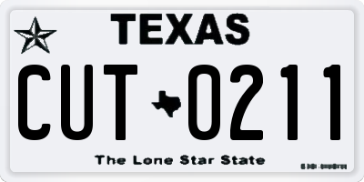 TX license plate CUT0211