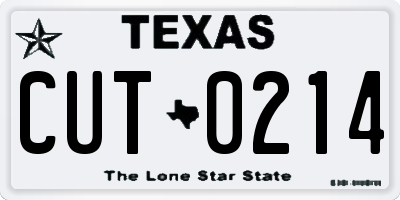 TX license plate CUT0214