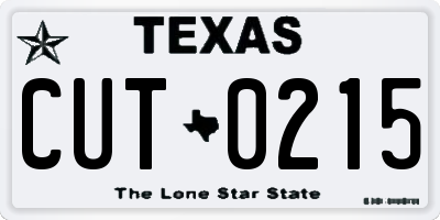 TX license plate CUT0215