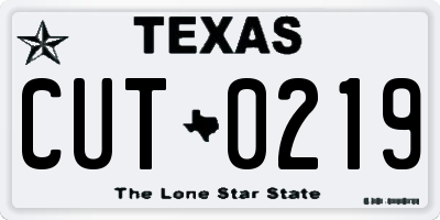 TX license plate CUT0219