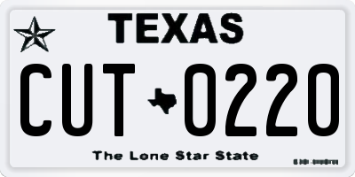 TX license plate CUT0220