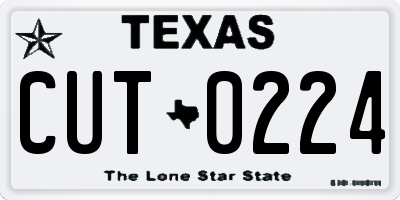 TX license plate CUT0224