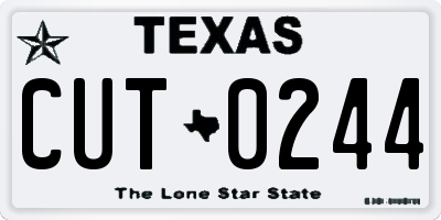 TX license plate CUT0244