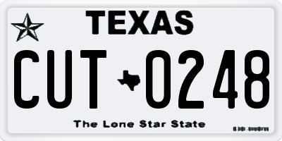 TX license plate CUT0248