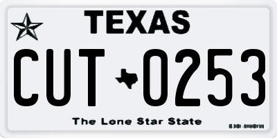 TX license plate CUT0253