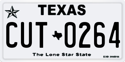 TX license plate CUT0264