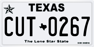 TX license plate CUT0267