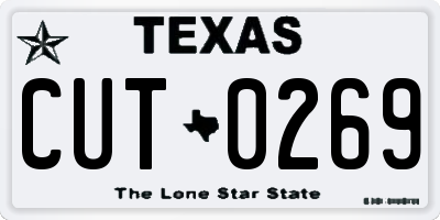 TX license plate CUT0269