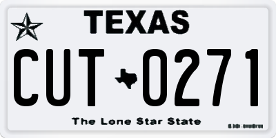 TX license plate CUT0271