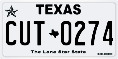 TX license plate CUT0274