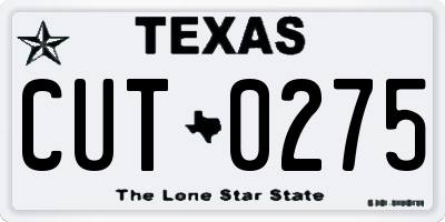 TX license plate CUT0275