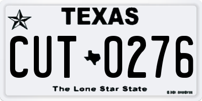 TX license plate CUT0276