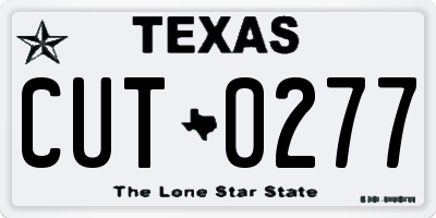 TX license plate CUT0277