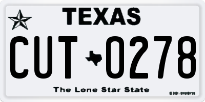 TX license plate CUT0278