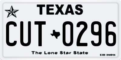 TX license plate CUT0296