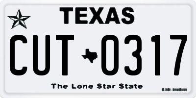 TX license plate CUT0317