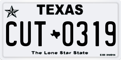 TX license plate CUT0319