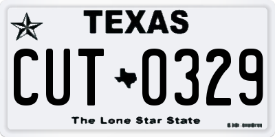 TX license plate CUT0329